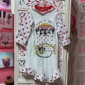 Vintage Candlesticks Penguin PJ Party Nightgown with Red Polka Dots Size:6